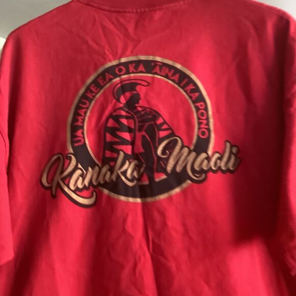 Hawaiian royalty tee T-shirt red graphic designer screenprint size xl extra larg - Picture 2 of 3